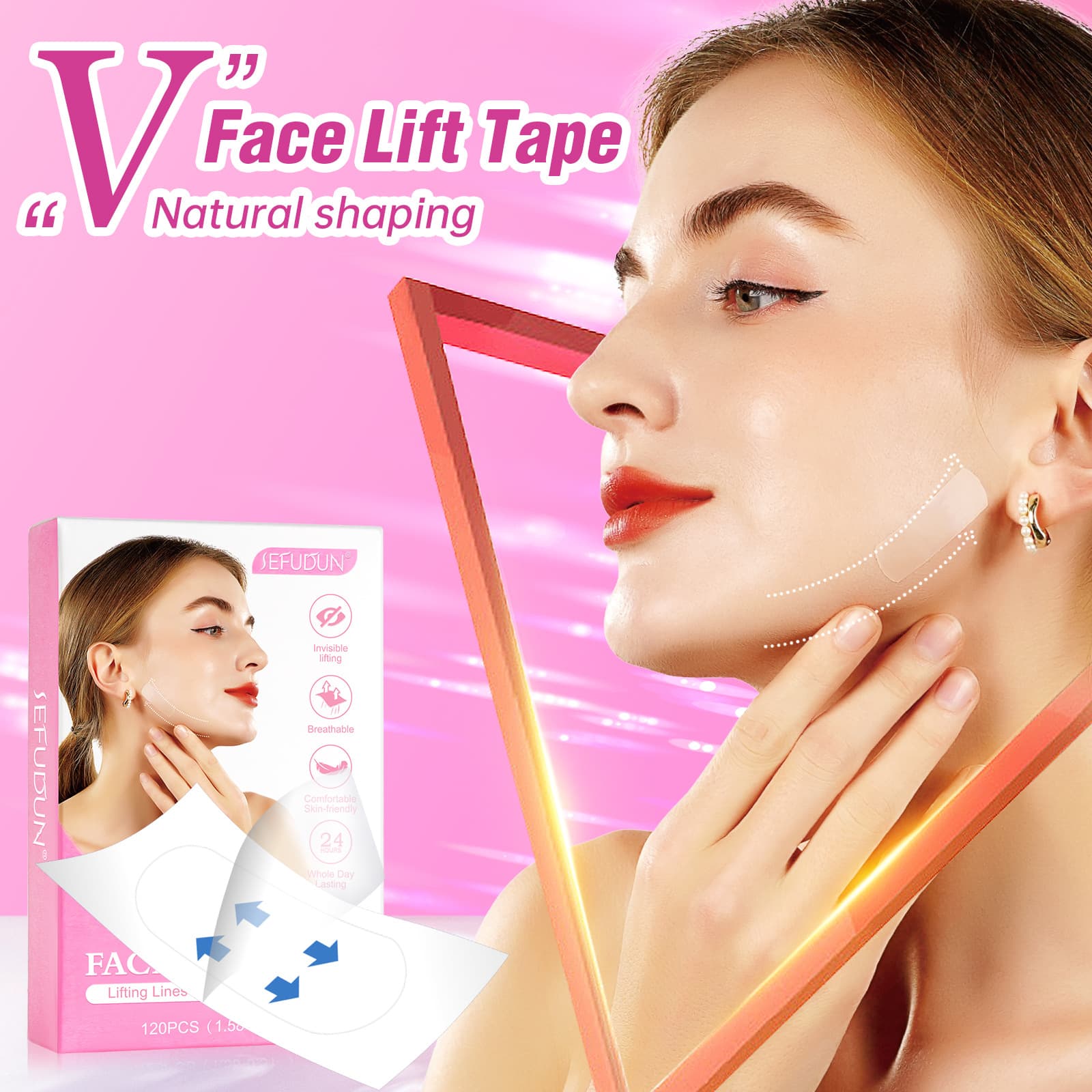 SEFUDUN Invisible Face Lifting Tape FACE LIFT TAPE 120pcs