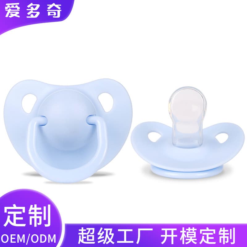 Baby pacifier newborn baby super soft silicone imitation breast milk pacifier night use flat head sleeping artifact
