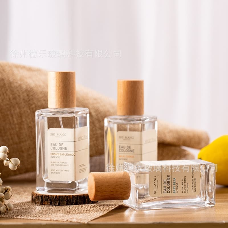 Square Glass Perfume Bottle 50ml 100ml Perfume Refill Bottle Perfume Refill Bottle Press Spray Glass Bottle