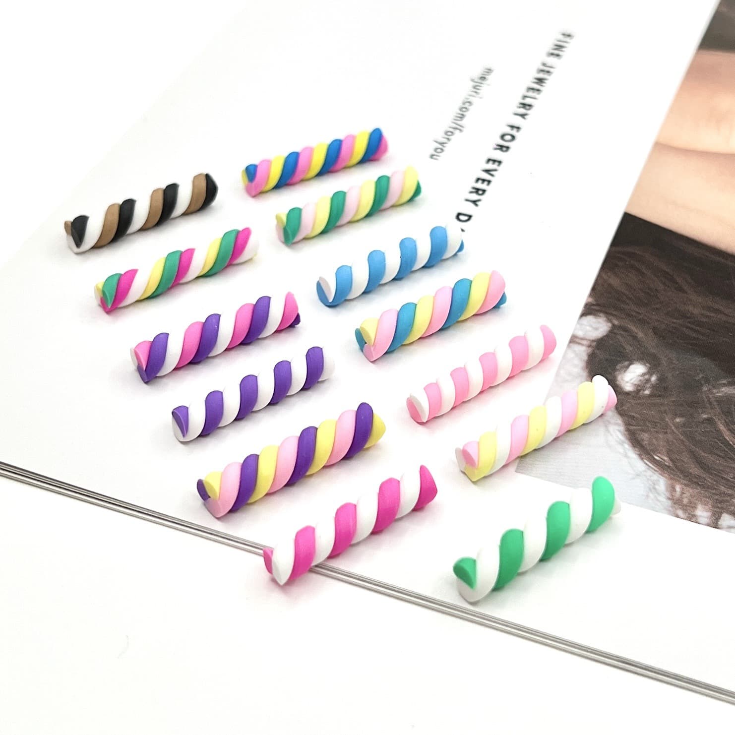 Factory direct sales of polymer clay simulated cotton candy, colored cotton swabs, food toys, butter glue, ornaments, accessories, and craft materials.