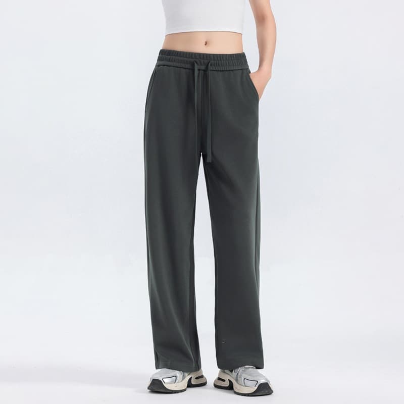 Polyester Cotton Straight Leg Sweatpants Custom Logo, Unisex Sweatpants Wholesale, Sweatshirt and Sweatpants Set