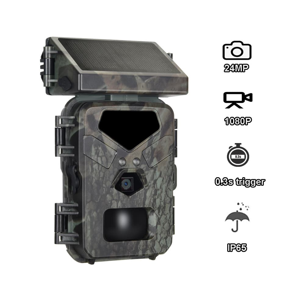 Solar Infrared Night Vision Waterproof Camera Motion Detection HD Photo/Video Tracking Outdoor Pond Field Hunting DV