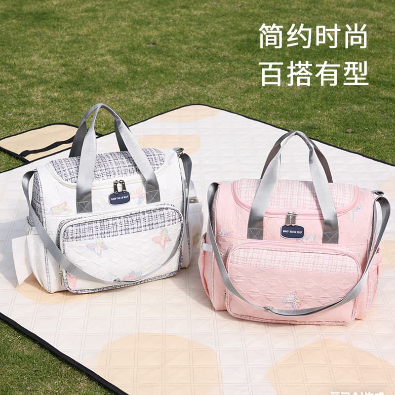 2026 Best-Selling Embroidered Multifunctional Crossbody Single Shoulder Mommy Bag, Fashionable Maternity Baby Bag, Handheld Hospital Bag Wholesale