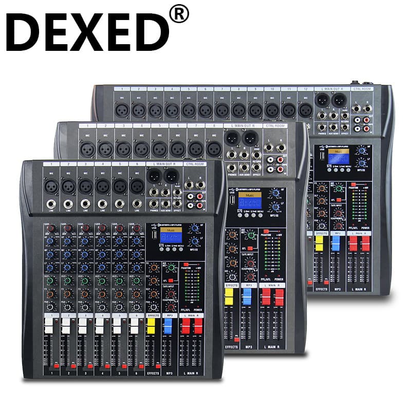 Cross-Border Customized Speaker Bluetooth USB Mixer Monitor Stage Audio Bar Wedding Conference Mixing Console