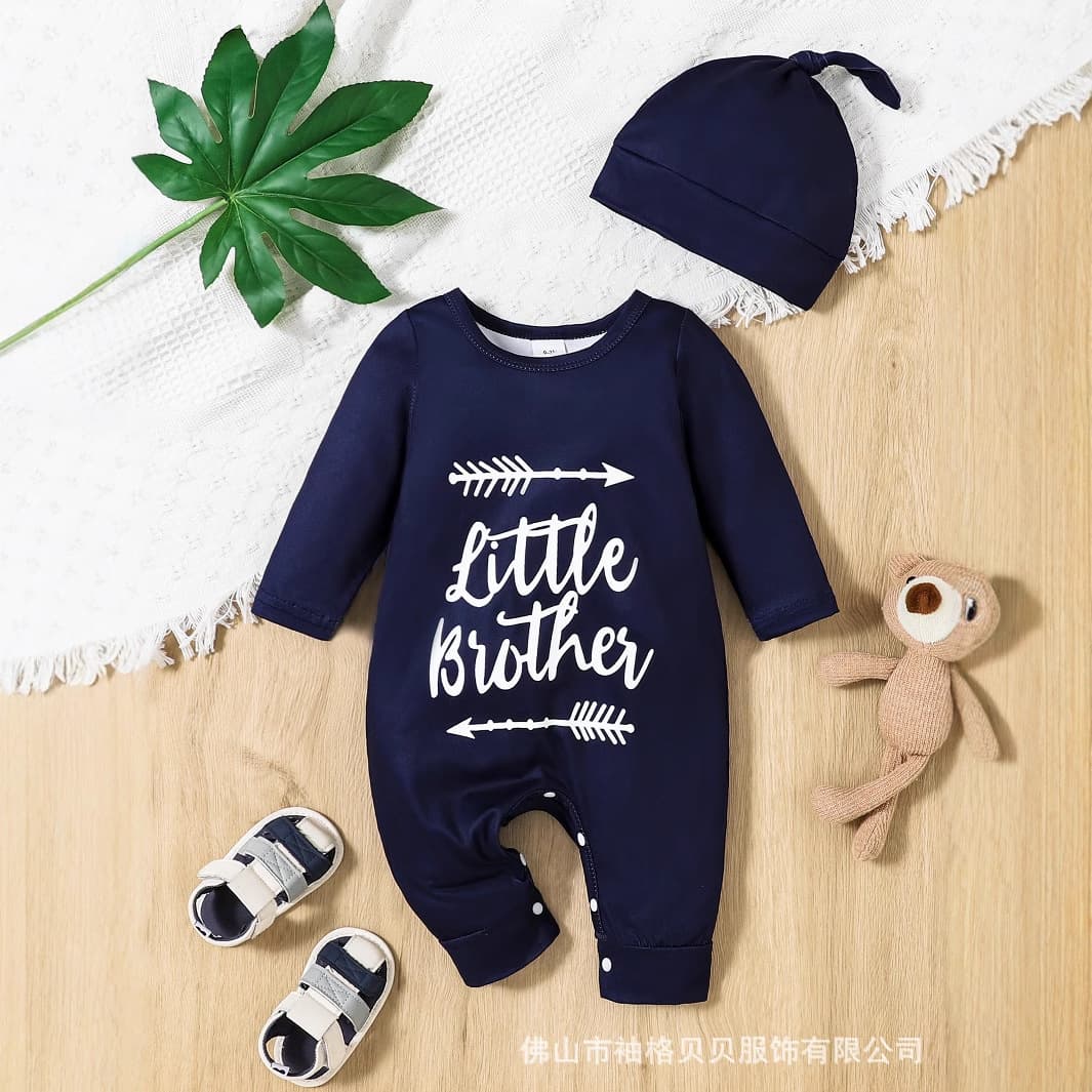 Cross-border foreign trade new spring and summer long-sleeved baby romper jumpsuit baby newborn twin doll clothes