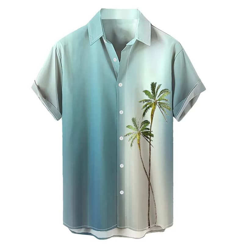 Hawaiian Men's Summer 3D Print Short Sleeve Shirt Beach Shirt Loose Casual Seaside Beachwear