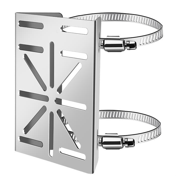 Large Universal Clamp Bracket Stainless Steel Dome Camera Pole Mount for Street Light Poles and Utility Poles