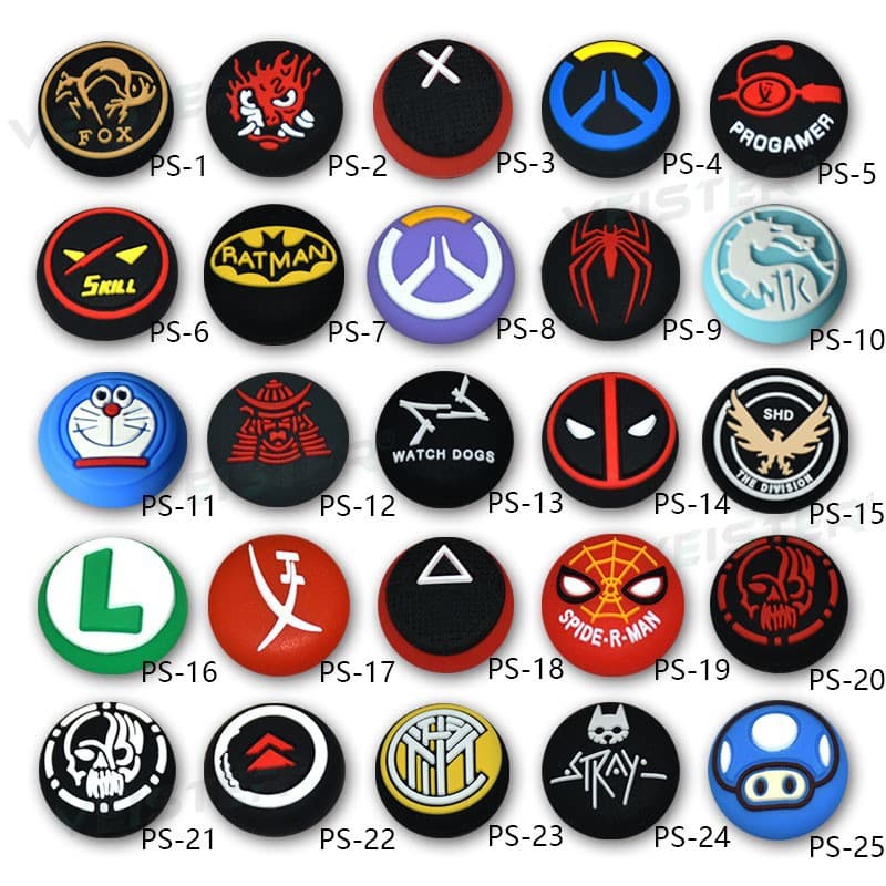 3D Mushroom Head PS5/PS4 Game Controller Joystick Cap Silicone Protective Cap Button Control Pad Accessories For Gaming