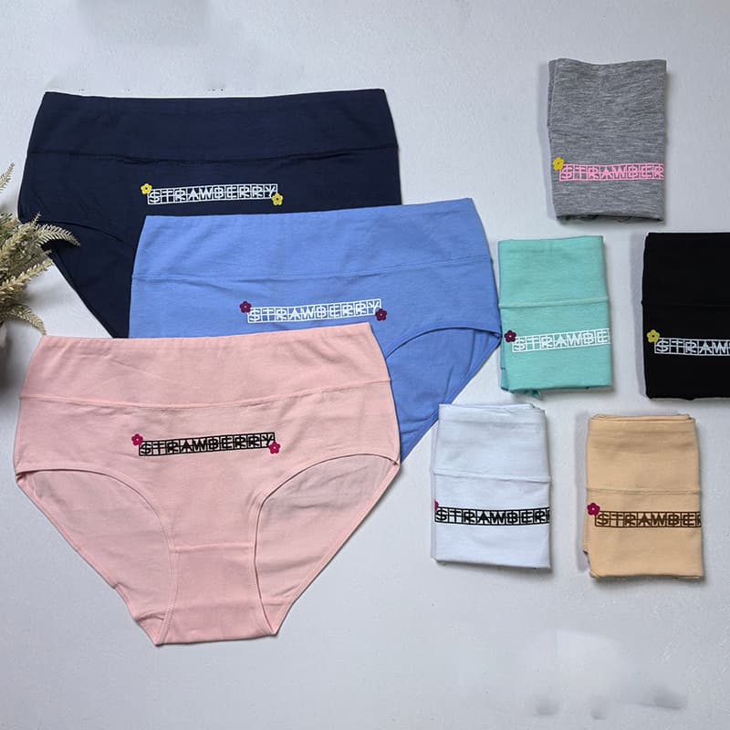 Cross-border women's large size pure cotton underwear high waist hip lifting tummy control 32 count pure cotton underwear women's high waist briefs for women