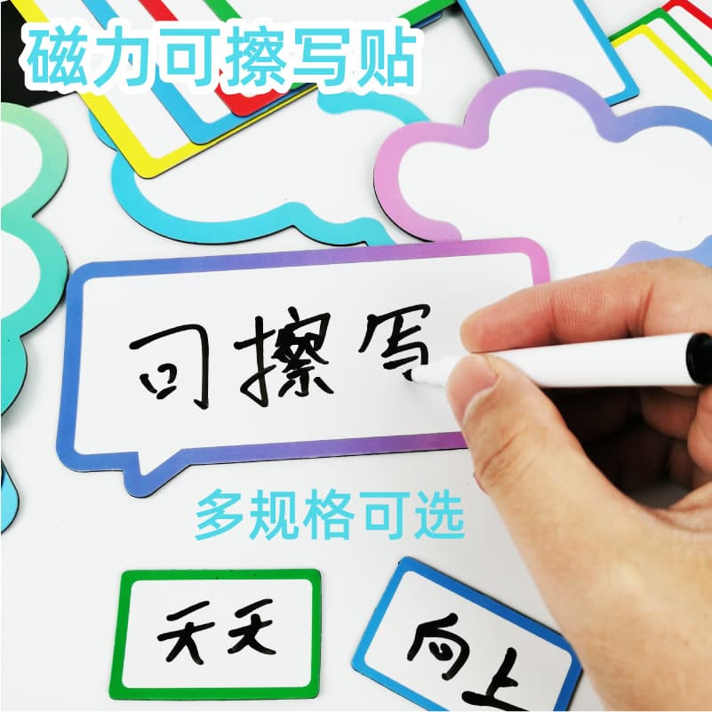 Magnetic Name Tags, Blank Magnetic Cards, Erasable Board Magnets for Teaching, Office Signs, Shelf Labels, Kanban