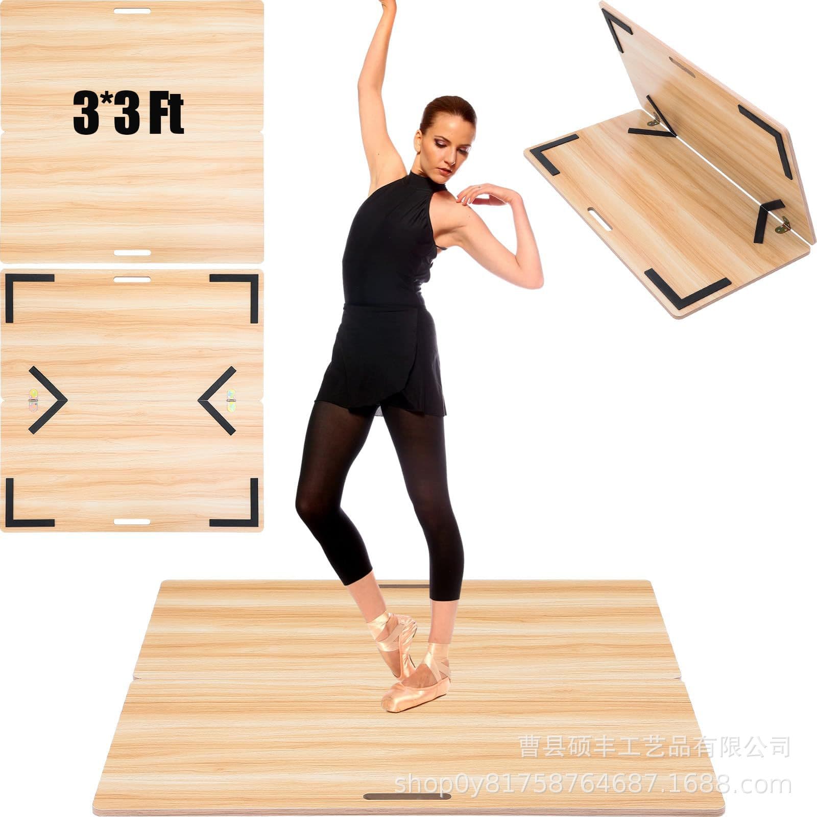 Cross-border Wooden Tap Dance Floor Portable Foldable Solid Wood Dance Mat Soft Pad Base Household Dance Wood Floor