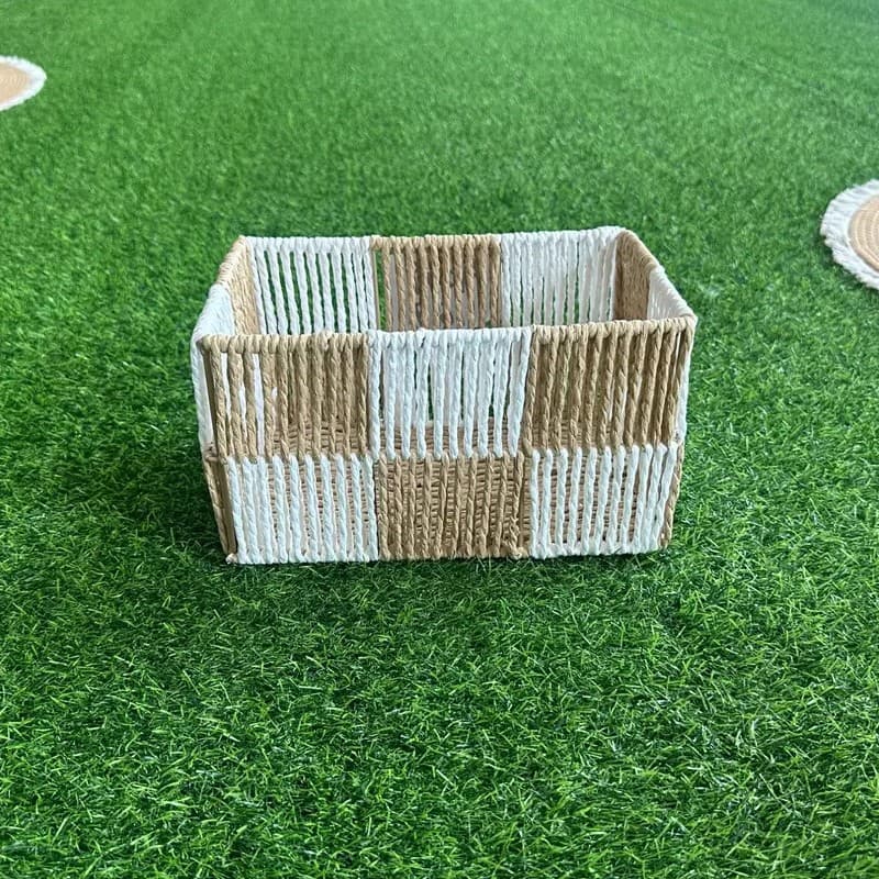 Minimalist entrance living room hotel homestay rope woven creative paper rope weaving storage creative organization