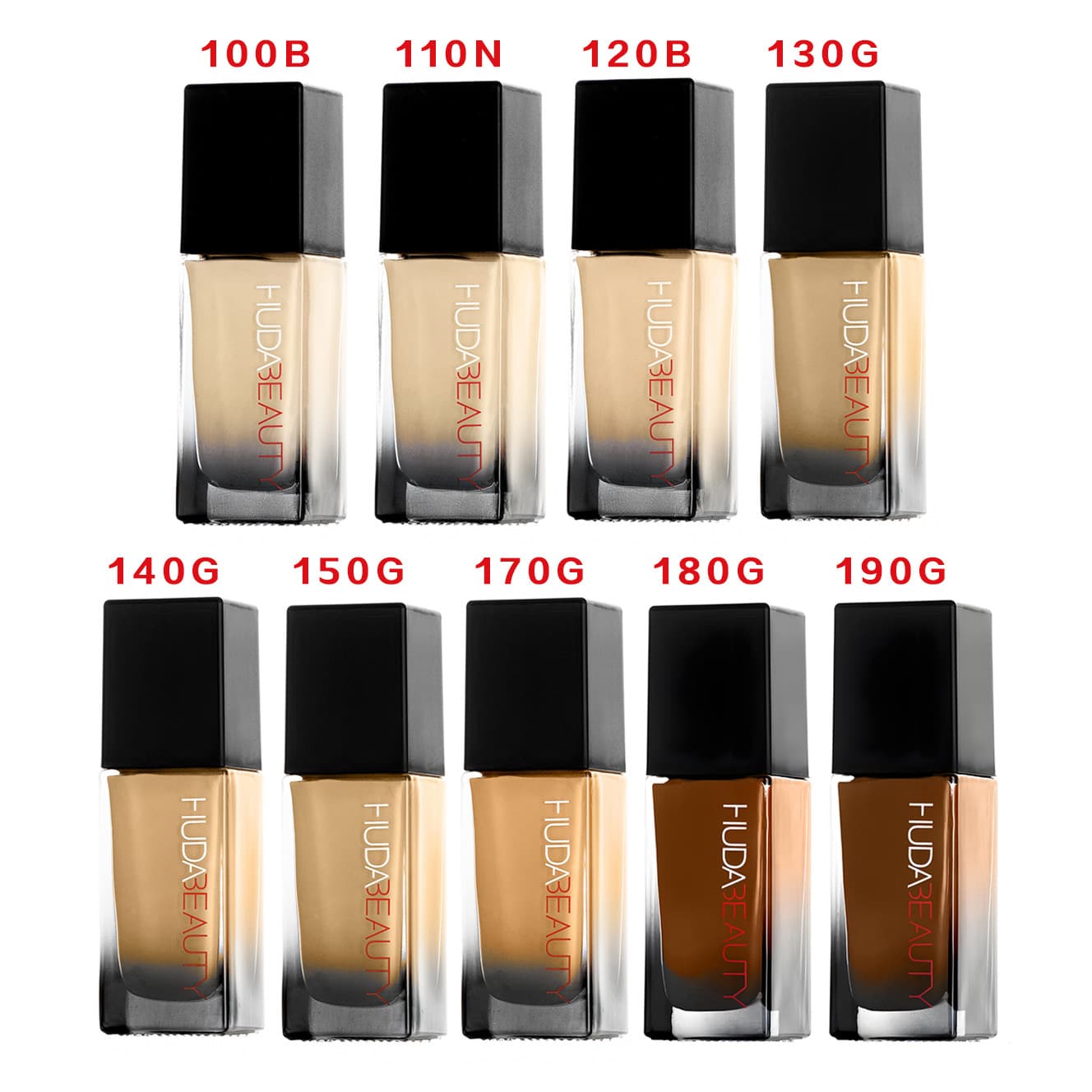 Matte Moisturizing Foundation Liquid Huda Beauty Long-lasting Coverage Skin Brightening Hydrating Face Makeup Base for All Skin Types