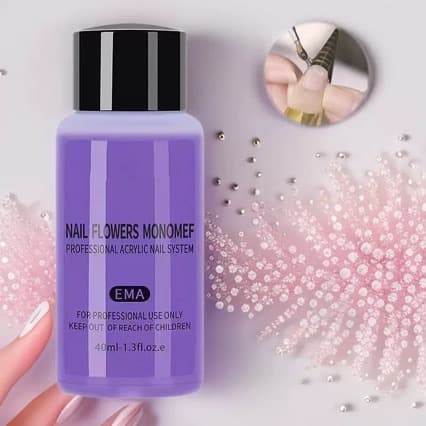 Cross-Border Supply EMA Nail Crystal Liquid 40ML Purple Crystal Powder Curing Liquid Crystal Nail Solution Carving Powder