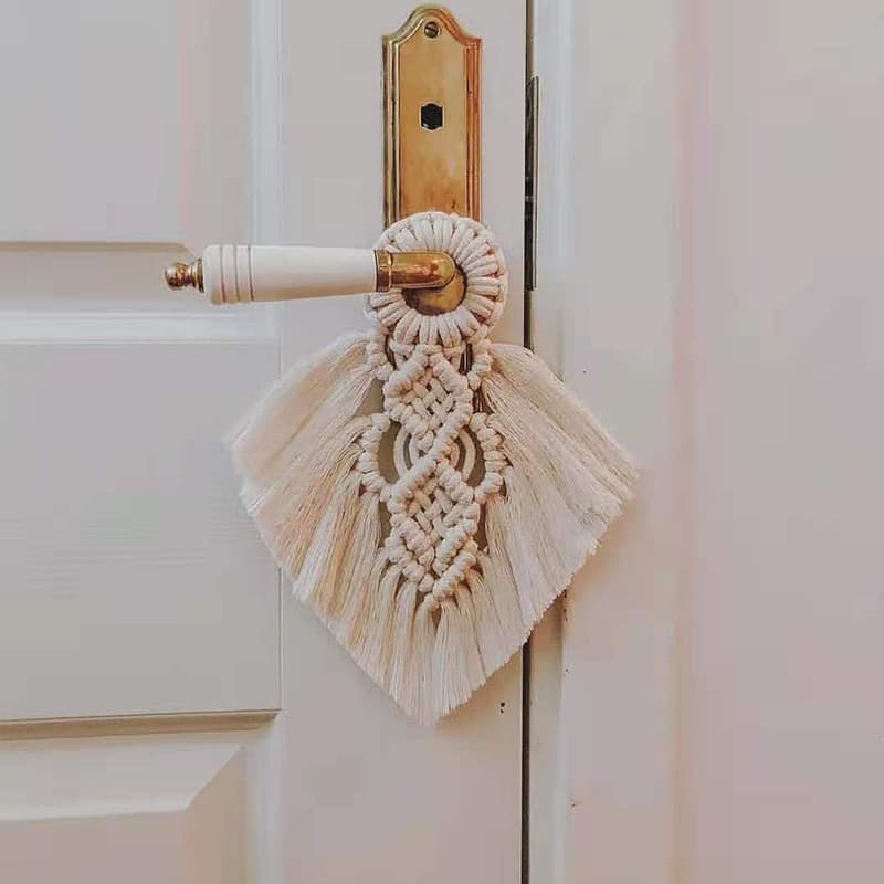 Bohemian Hanging Decoration Cotton Rope Woven Wall Hanging Handmade Tapestry Home Wall Decoration Small Hanging Ornament Wall-Mounted