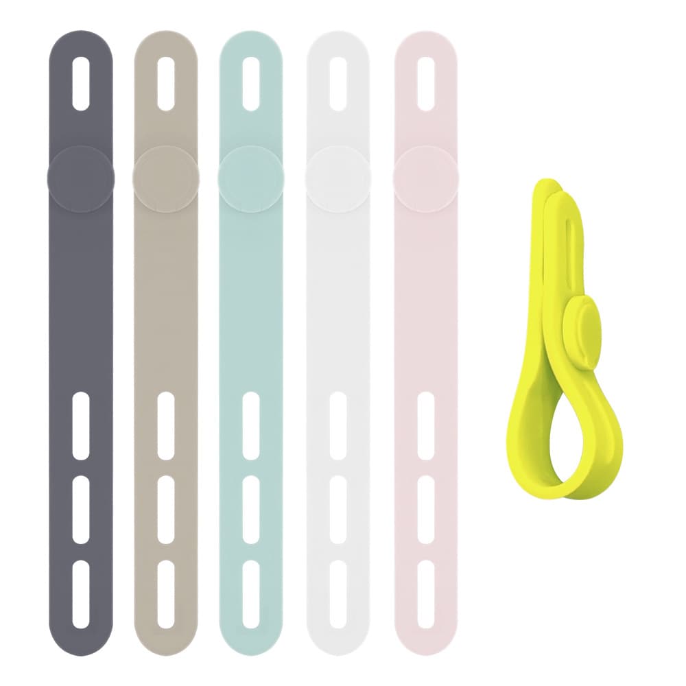 Adjustable round Buckle Silicone Cable Organizer for Data And Power Cables Easy to Use Secure Fastening Ideal for Neat Winding