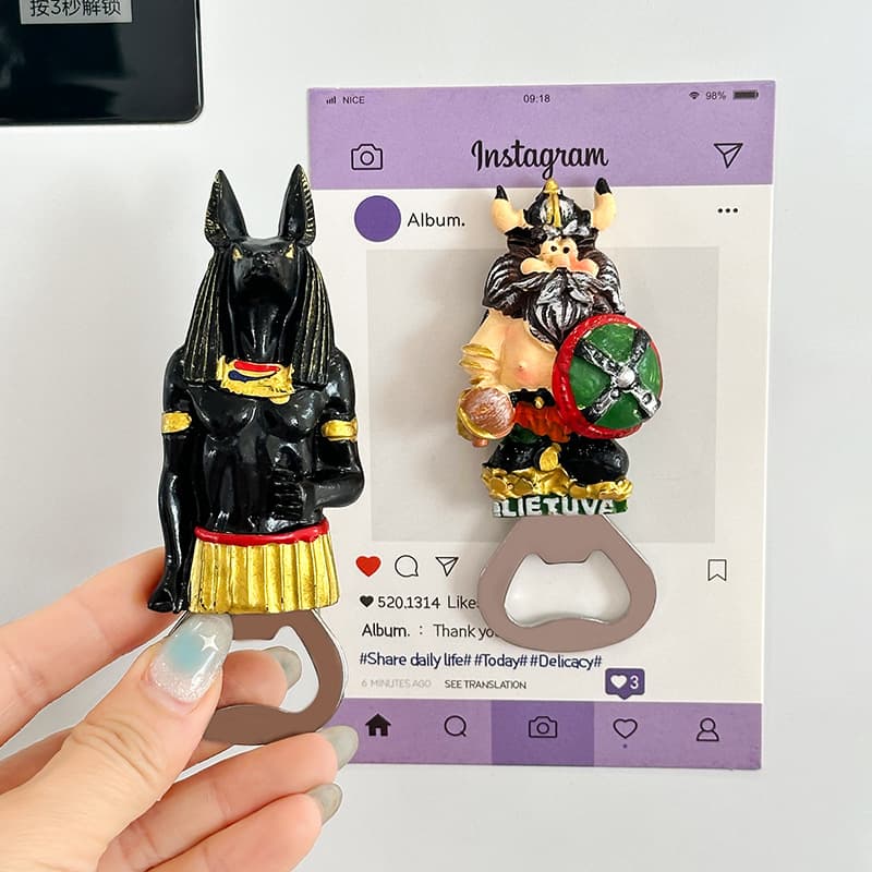New Trendy Beer Bottle Opener Fridge Magnet Cartoon Spider-Man Opener Decorative Magnet Magnetic Bottle Opener Tool