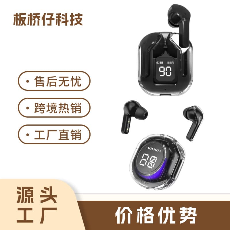 Cross-border bestseller: AIR31 AIR39 transparent Bluetooth earphones, HK3 HK6 high-definition digital display, T2 T8 long-lasting battery