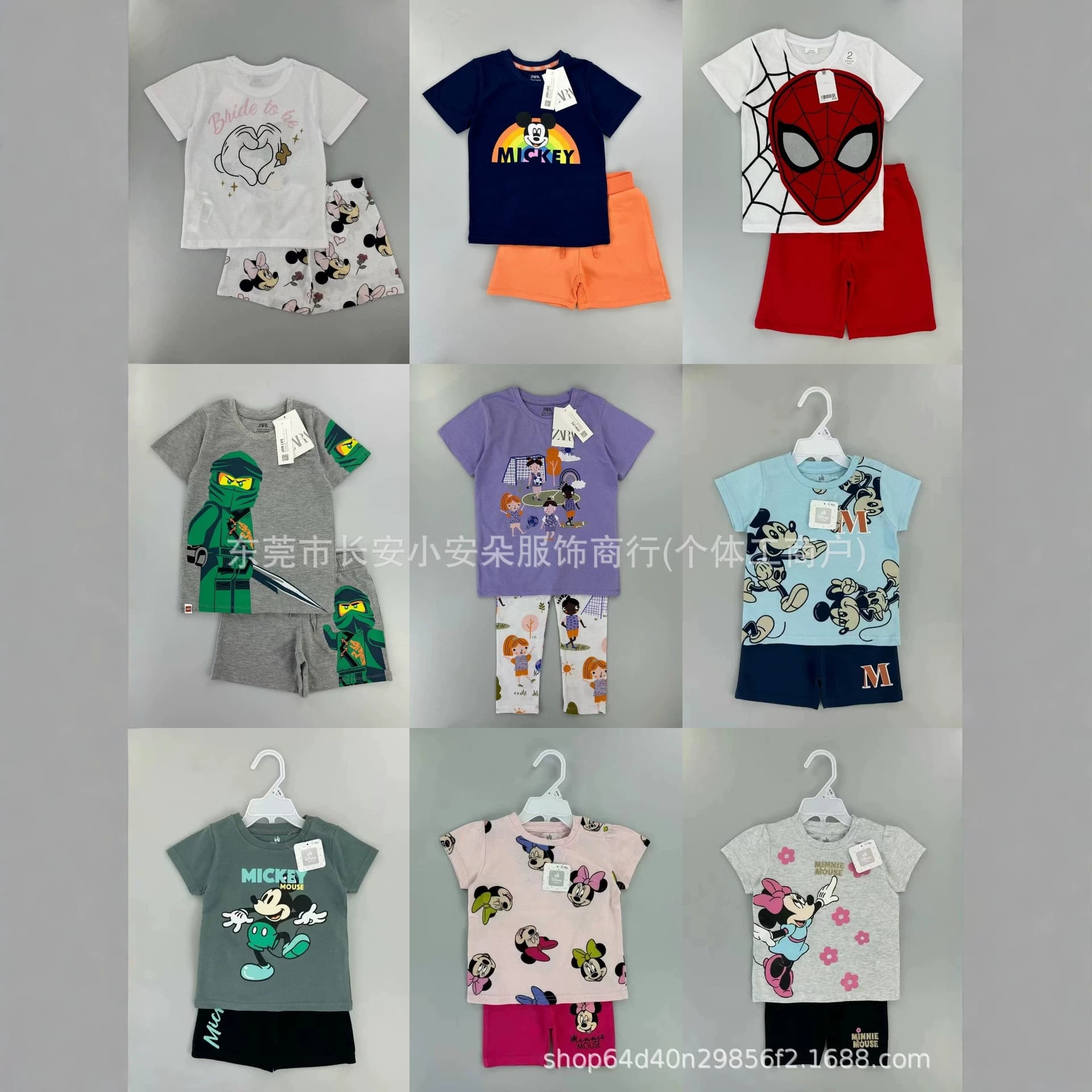 Cross-border children's clothing export PatPat brand stylish kids' short-sleeve cute outfit set for boys and girls, factory wholesale