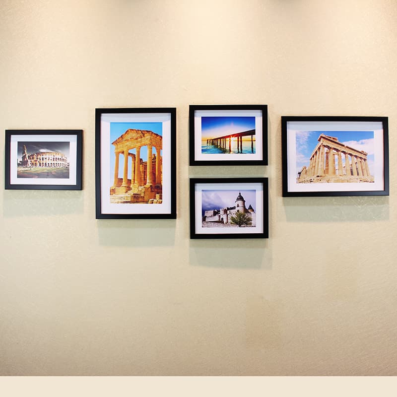 5 Frame Photo Wall A4 Photo Frame Plus 8 Inch Photo Frame Combination Photo Wall Frame Wall Mount Picture Frame Background Wall Decorative Frame