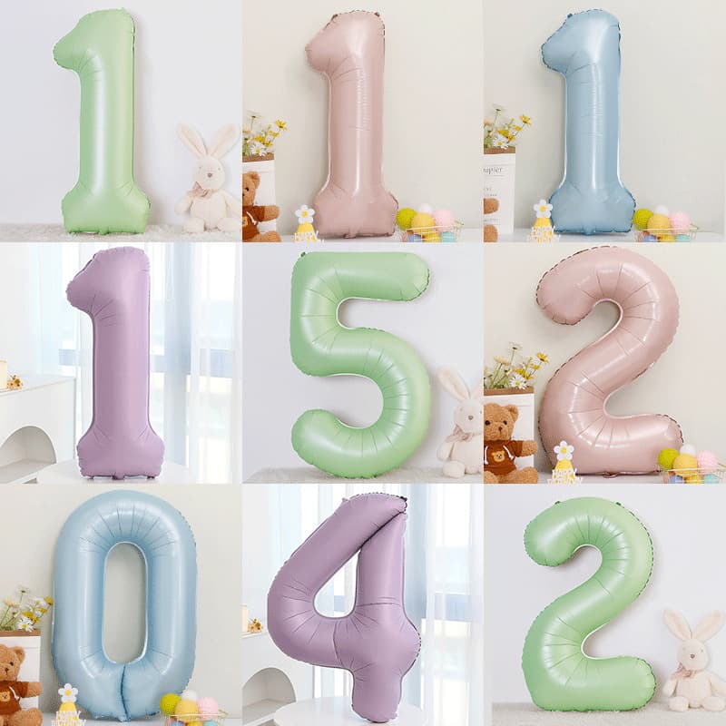 40-inch Pink Blue Green Purple Number Balloon Children's Birthday Photo Props Party Decoration Scene