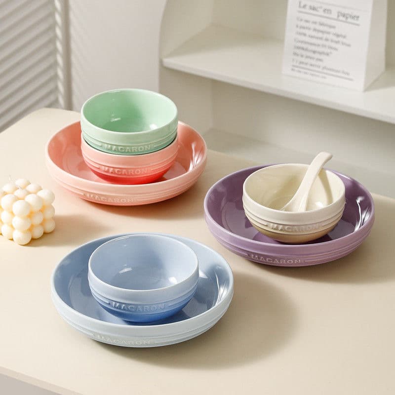 Dish set household tableware set bowl household 2026 new light luxury high-end plate bowl set tableware bowl