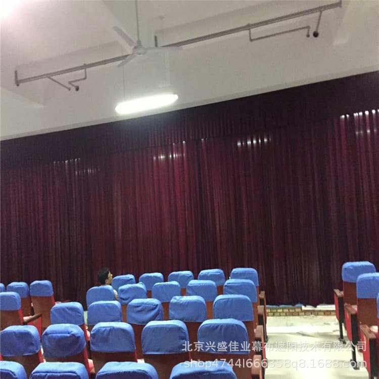 Cangzhou Electric Lifting Projector Screen - Auditorium Screen - Conference Flame-Retardant Backdrop Screen Theater Performance Opening and Closing Curtain
