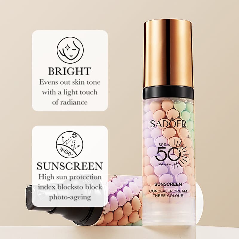 Image Beauty Three-Color Brightening Primer 40g Moisturizing Brightening Skin Tone Natural Bare Makeup Bird Droppings Primer
