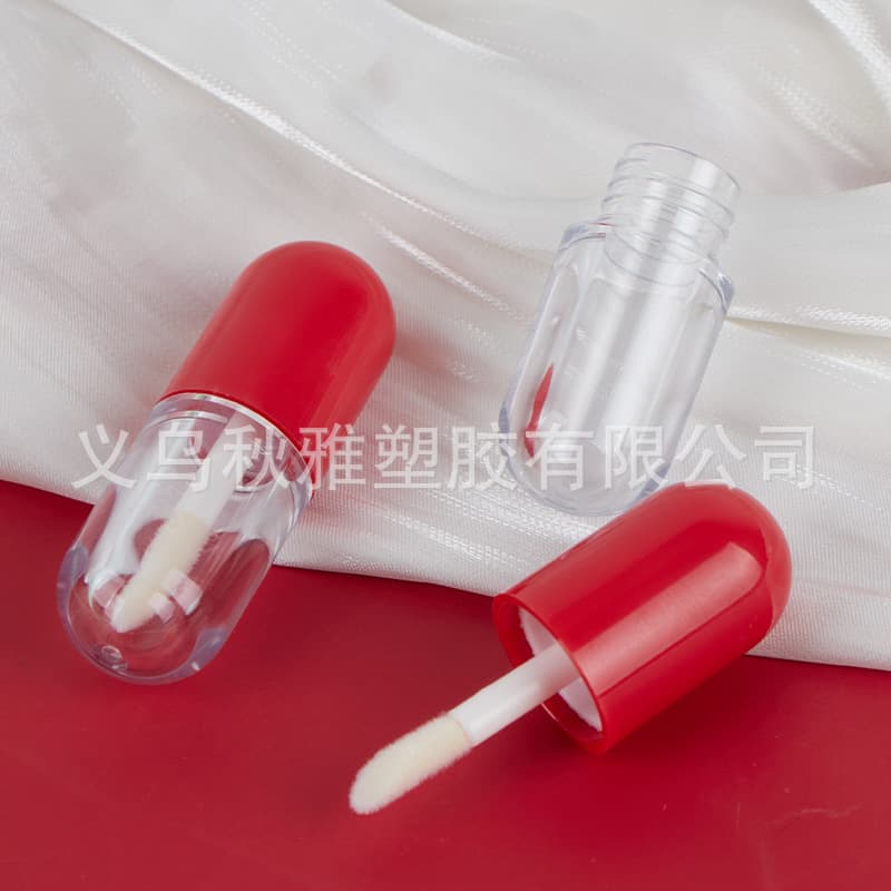 Round transparent capsule lip gloss tube empty mini lip gloss tube packaging lip gloss bottle lipstick tube sealed