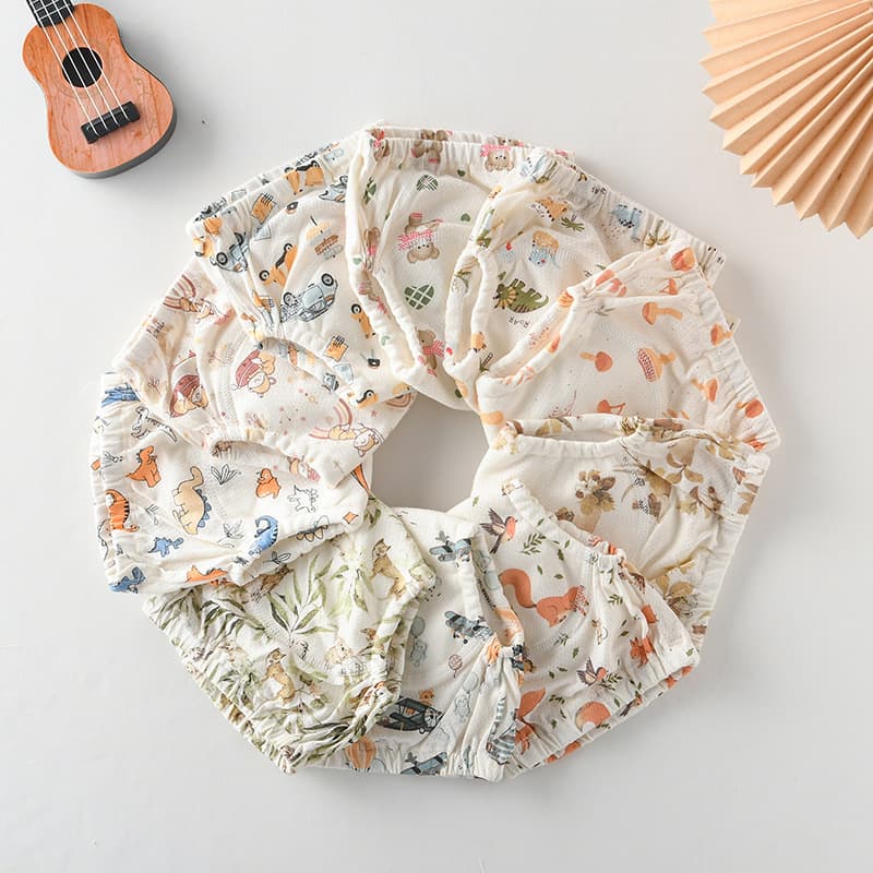 Korean-style all-cotton baby training pants, waterproof diaper cover gauze learning pants, Class A cotton breathable diaper