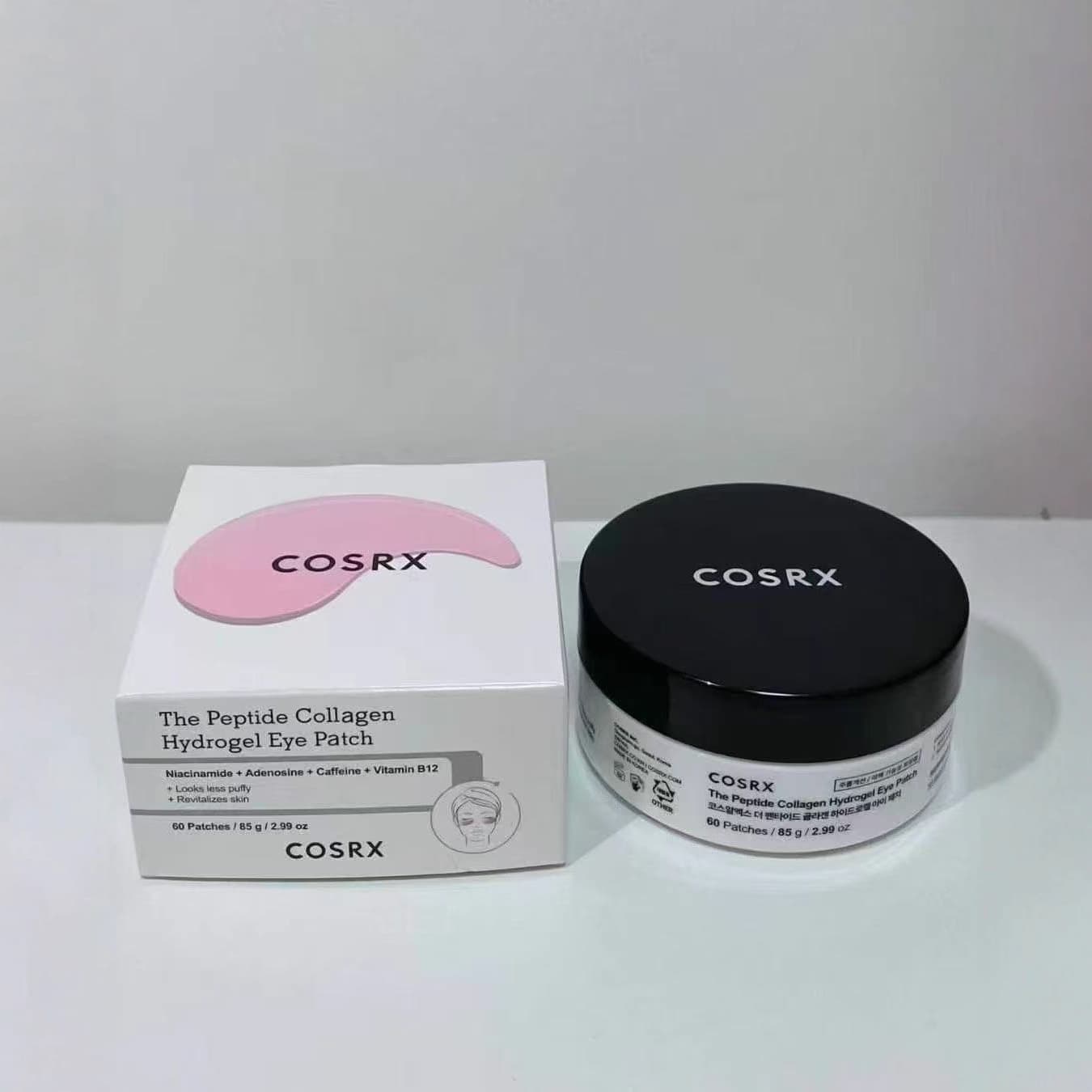 COSRX Peptide Collagen Hydrogel Eye Patch 60 Sheets Lifting Firming Wrinkle Smoothing Hydrating Anti-Aging