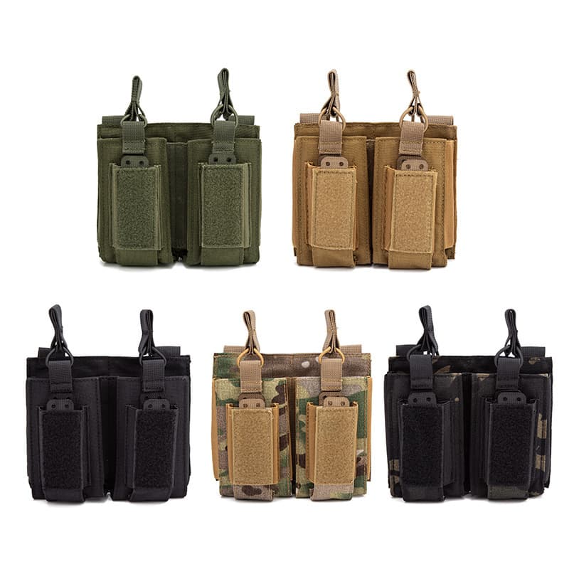 Tactical Double Magazine Pouch M4 M16 Military Enthusiast Large-capacity Tool Pouch 1000D Backpack Vest Accessory Hanging Pouch