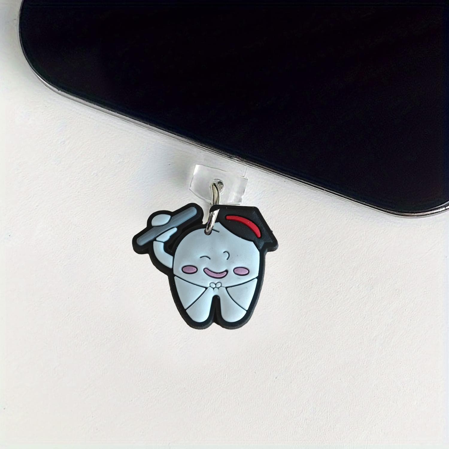 Amazon New Tooth Phone Dust Plug, AliExpress Creative Cartoon Cross-border Hot Selling Phone Port Dust Plug Charm