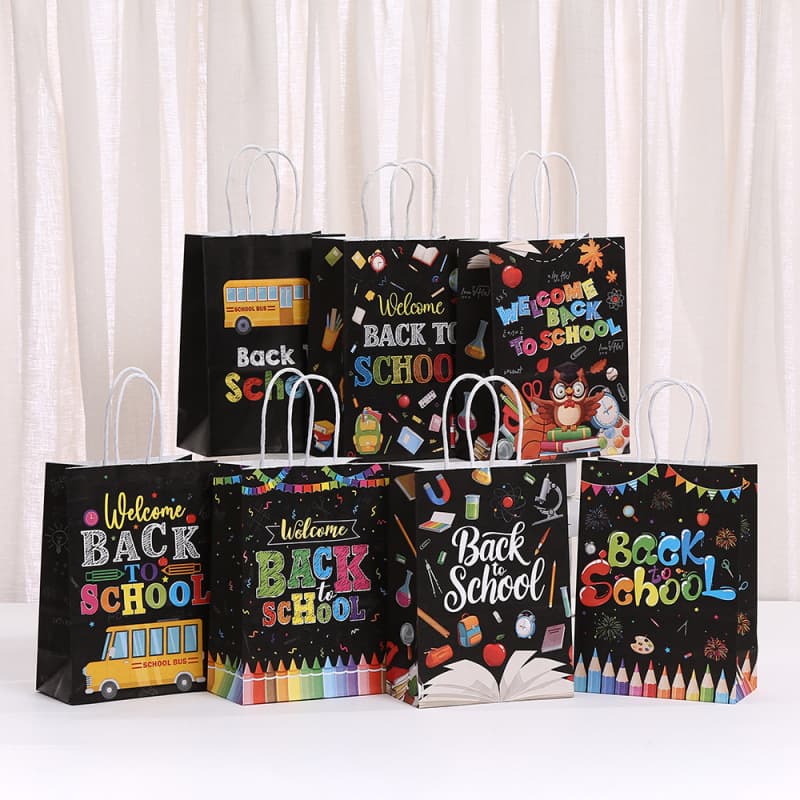 Letter Print Gift Bag Back to School Tote Bag Holiday Party Snack Candy Souvenir Packaging Bag Cultural Creative