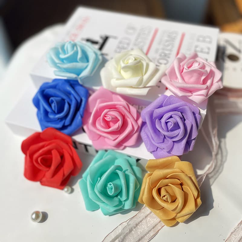 Artificial Flower Furniture Living Room Ornament Wedding Decoration Corsage PE Foam Flower Fake Rose Wholesale