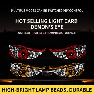 Cross-border Car LED Demon Eye XS Expression Light, Car Ambient Light USB No Wiring, Cool Car Light