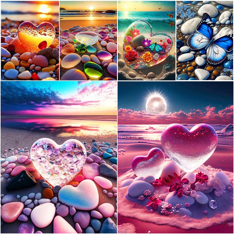 Amazon Cross-border New Dream Beach Diamond Painting DIY Full Drill Diamond Art