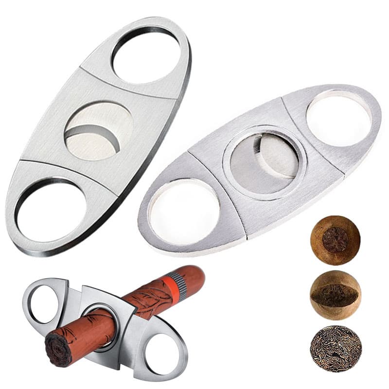 Factory direct wholesale cigar cutter/shredder, portable double-blade cigar cutter tool, cigar cutter.