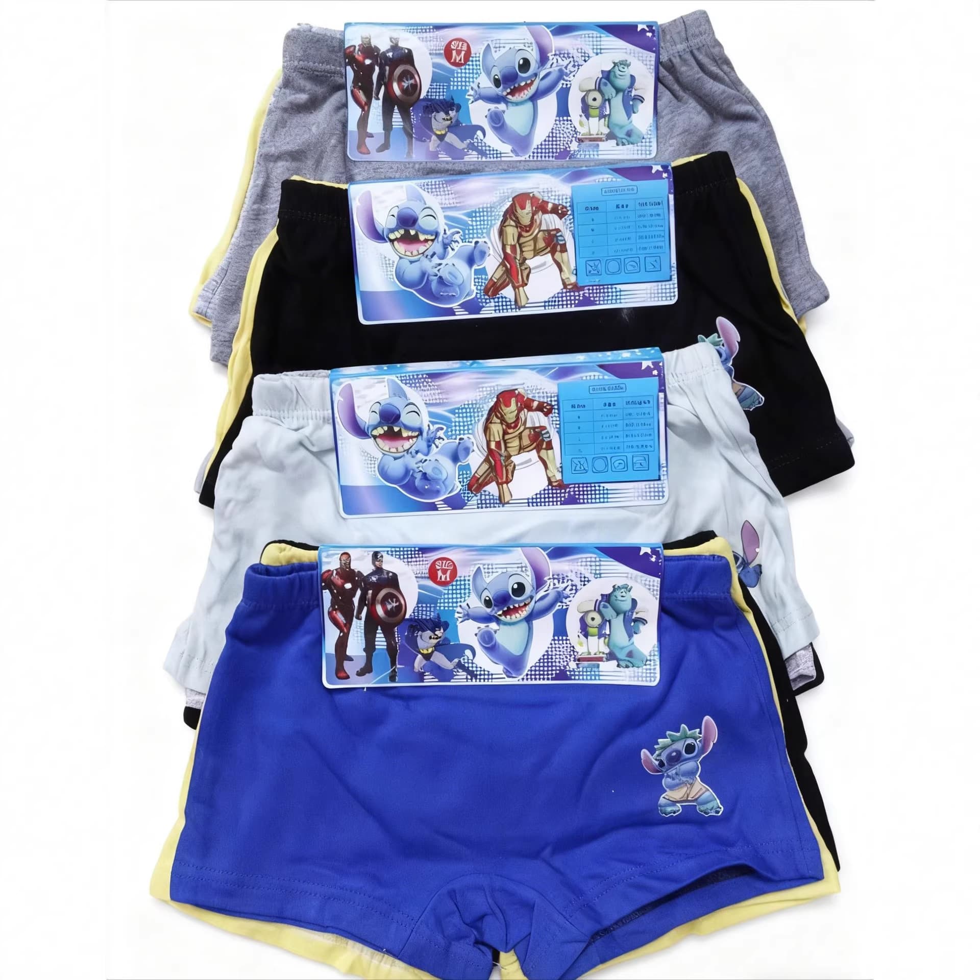 Cotton Boys and Girls Boxer Briefs Cartoon Heat Transfer Kids Four-Corner Boxer Briefs for Toddlers and Boys
