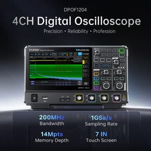 fnirsi DPOF1204 High Refresh Fluorescent Desktop Digital Oscilloscope 200M Bandwidth 1G Sampling Rate