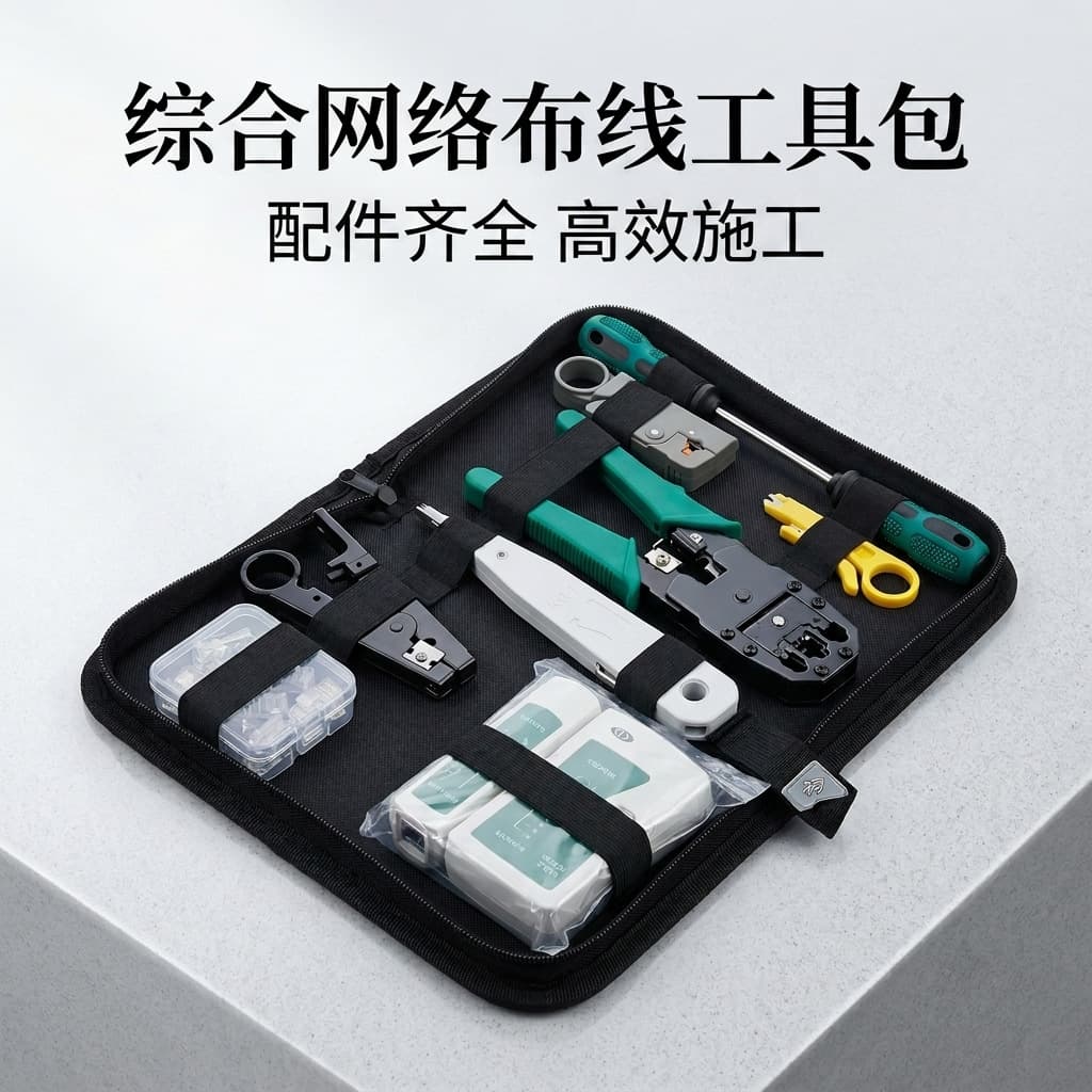 Hardware Network Clamp Tool Set Three-use Network Cable Clamp Tester Home Repair Tool Kit Combination Set