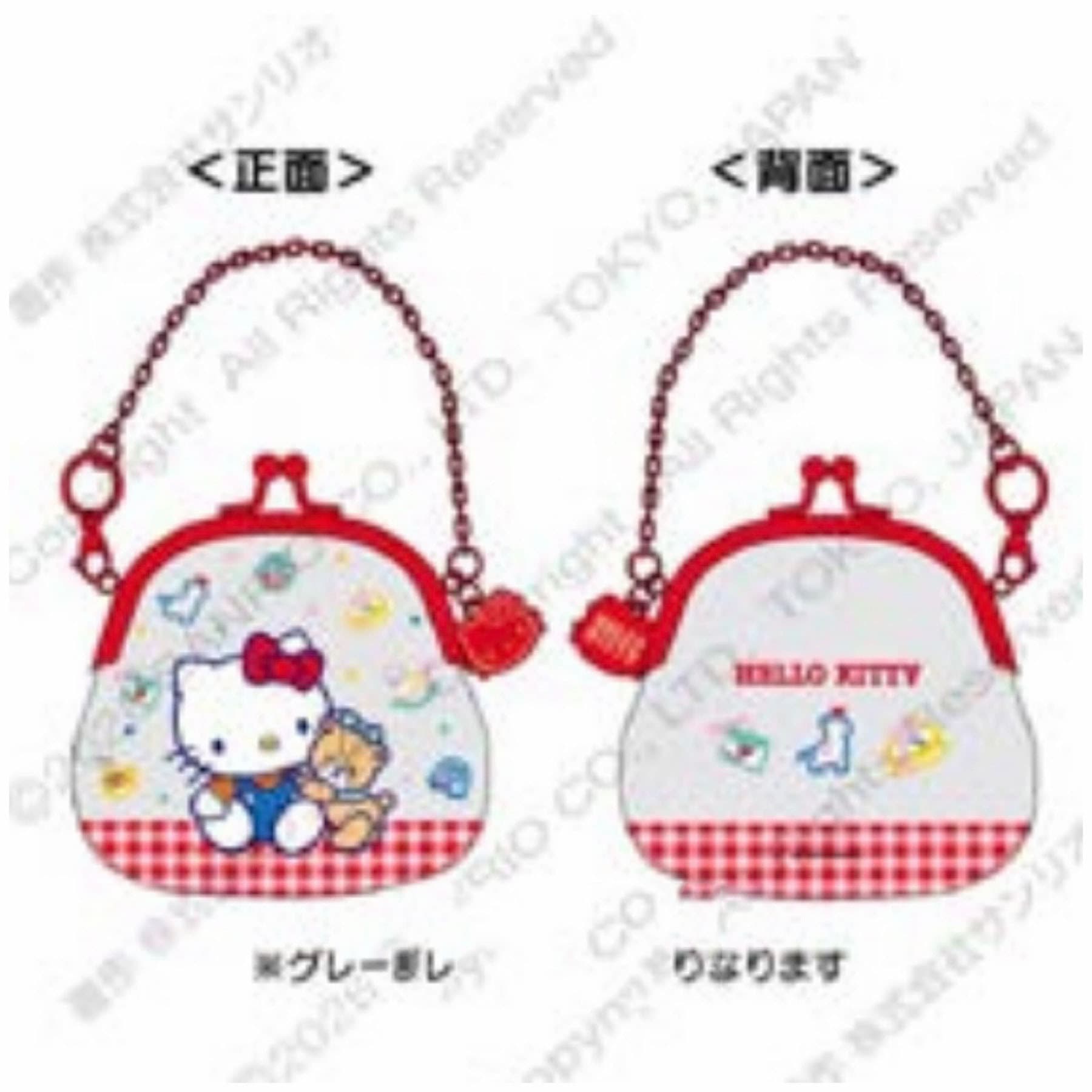 Sanrio Hello Kitty coin purse cartoon cute crossbody bag women's small bag double-sided chain mouth gold bag