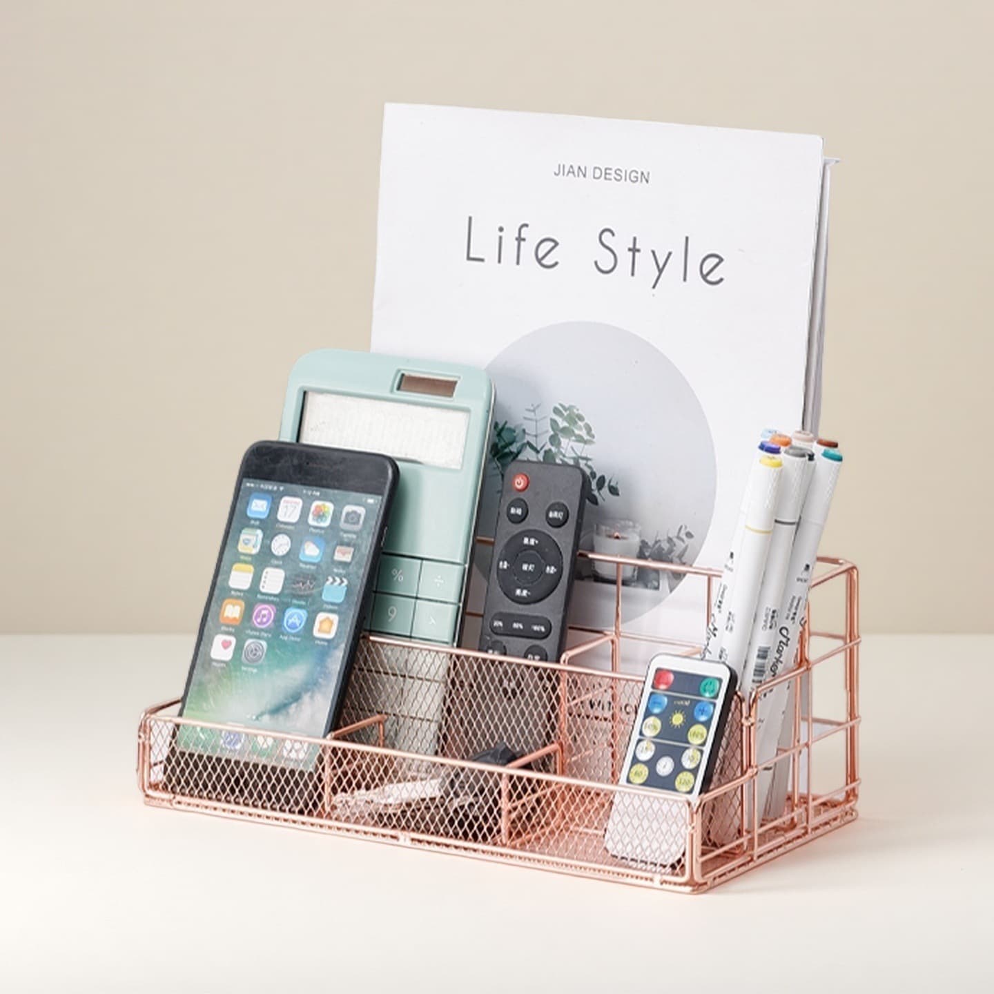 Nordic Desktop Divider Metal File Tray Office Supplies Multi-functional Storage File Tray Document Stationery File Rack