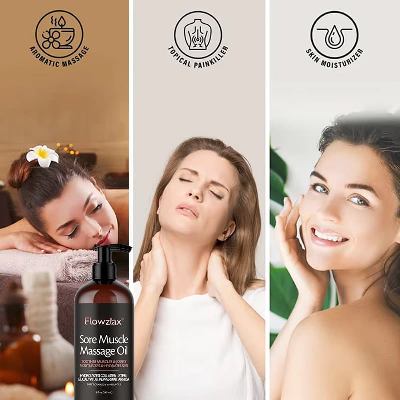 Cross-border Exclusive Collagen Body Massage Oil 240ML Body Care Softening Skin Massage Oil