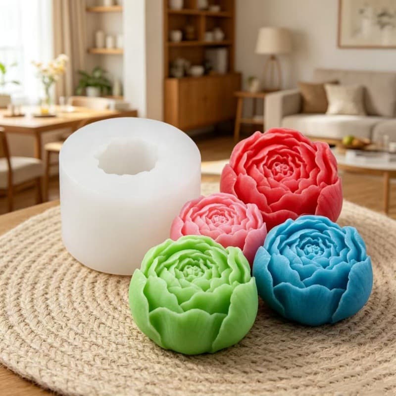 bud rose scented candle mold DIY small mouth rose flower fragrance decorative plaster handmade soap mold