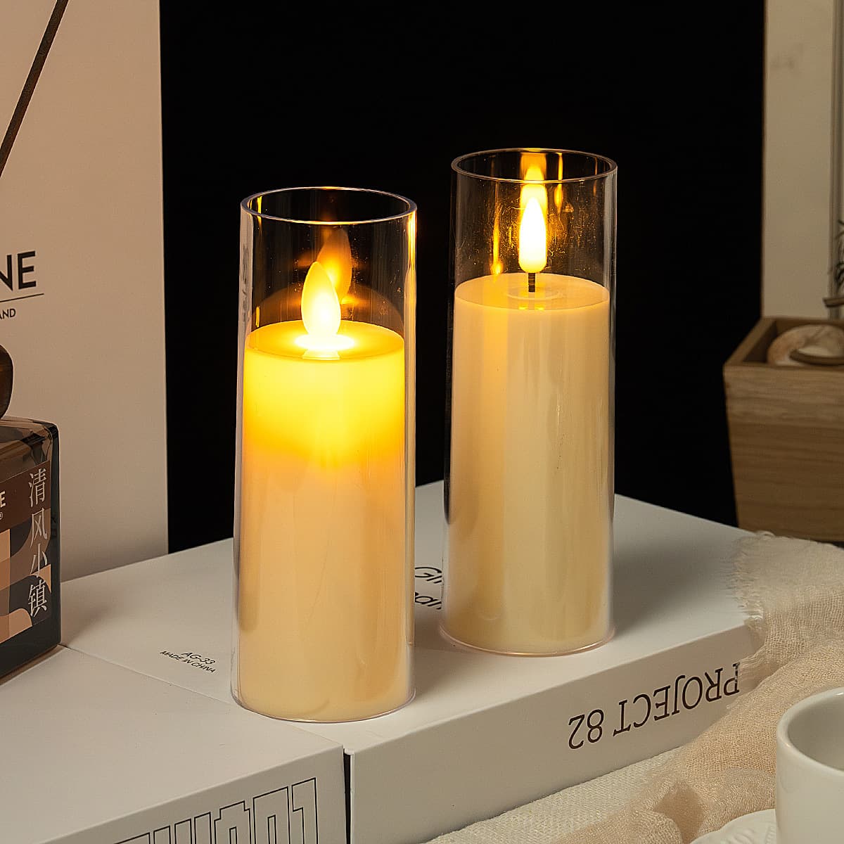 LED Electronic Candle Light, Smokeless Simulation, Remote Control for Weddings, Buddha Worship, Music, Script Murder Mystery, Ambiance Light, Factory Wholesale