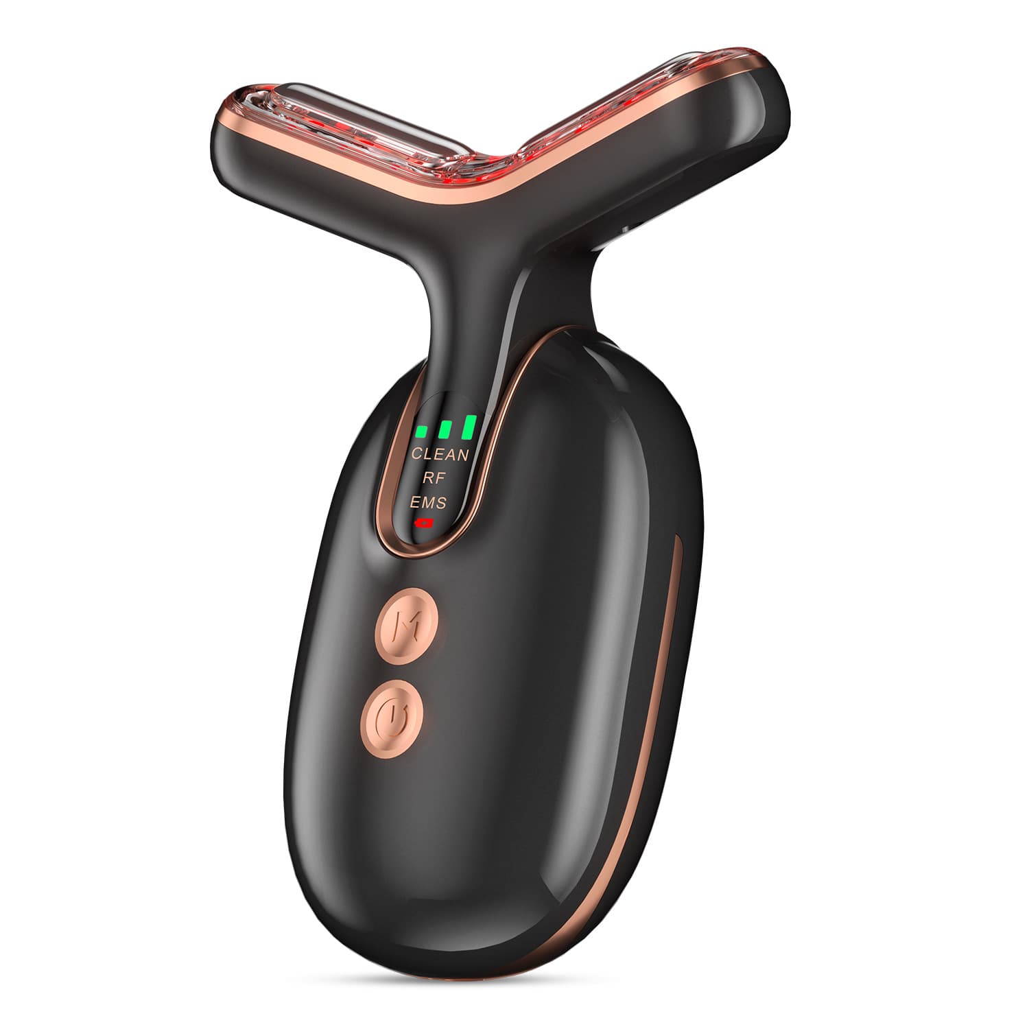 EMS Microcurrent Neck Massager, Photon Beauty Infusion Device, Skin Tightening and Rejuvenating Device, Facial Color Light Massager