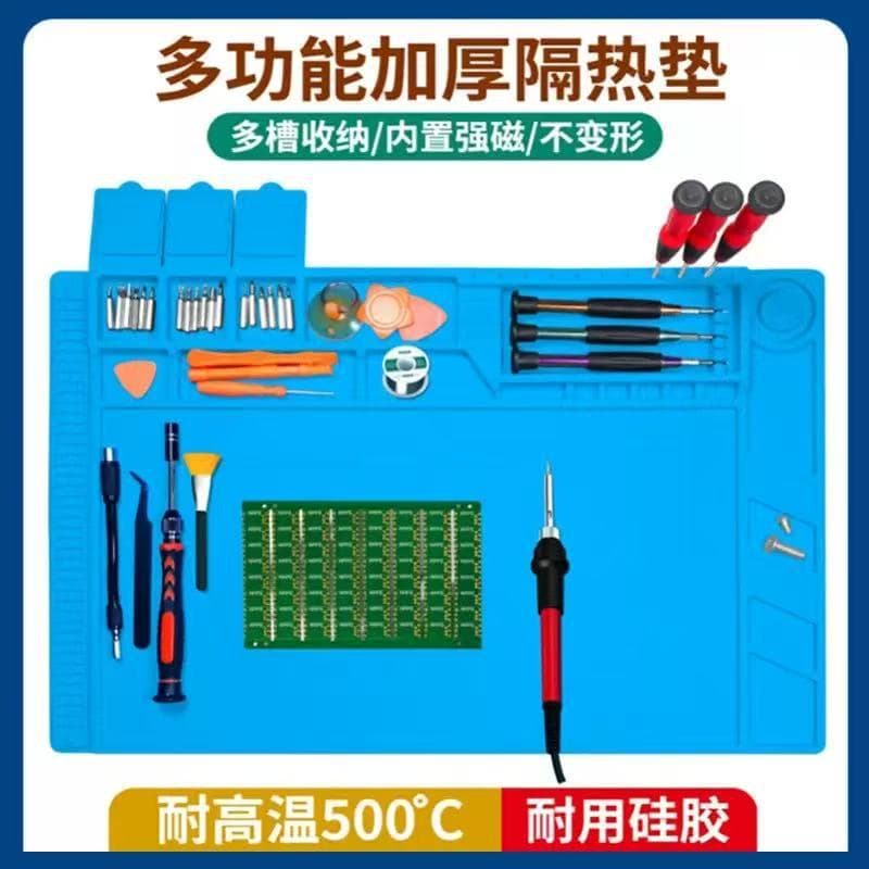 Cross-border hot selling computer and mobile phone repair workbench silicone high temperature resistant table pad repair insulation pad hot air gun welding station