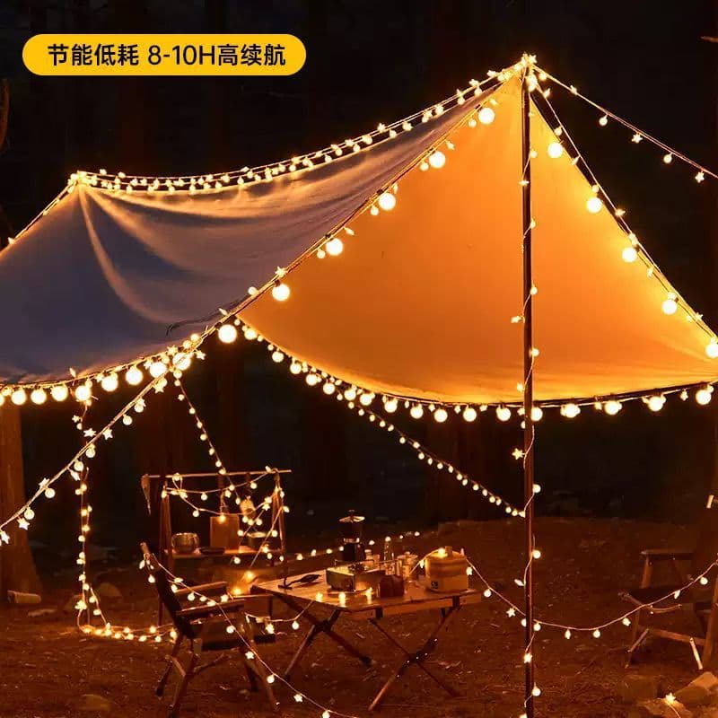 Fairy light string stall star light camping canopy light atmosphere lamp outdoor night market decorative light factory cross-border wholesale