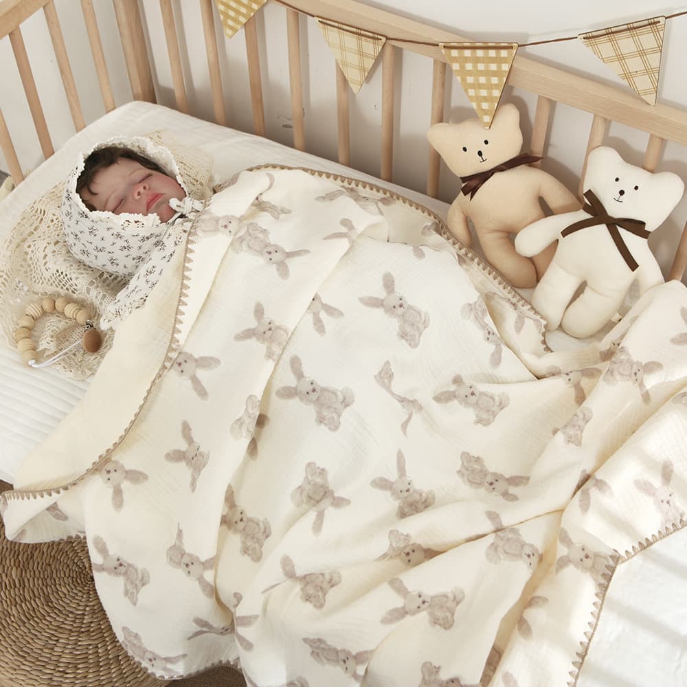 Children's 4-Layer Gauze Blanket Summer Baby Cover Blanket for Kindergarten Newborn Swaddle Pure Cotton Bath Towel